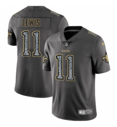 Men's Nike New Orleans Saints #11 Tommylee Lewis Gray Static Vapor Untouchable Limited NFL Jersey