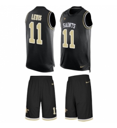 Men's Nike New Orleans Saints #11 Tommylee Lewis Limited Black Tank Top Suit NFL Jersey