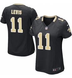 Women's Nike New Orleans Saints #11 Tommylee Lewis Game Black Team Color NFL Jersey