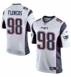 Men's Nike New England Patriots #98 Trey Flowers Game White NFL Jersey