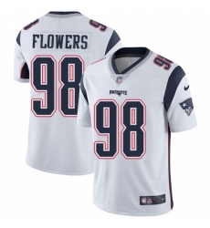 Men's Nike New England Patriots #98 Trey Flowers White Vapor Untouchable Limited Player NFL Jersey