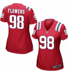 Women's Nike New England Patriots #98 Trey Flowers Game Red Alternate NFL Jersey