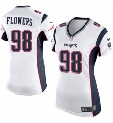 Women's Nike New England Patriots #98 Trey Flowers Game White NFL Jersey
