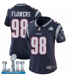 Women's Nike New England Patriots #98 Trey Flowers Navy Blue Team Color Vapor Untouchable Limited Player Super Bowl LII NFL Jersey