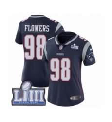 Women's Nike New England Patriots #98 Trey Flowers Navy Blue Team Color Vapor Untouchable Limited Player Super Bowl LIII Bound NFL Jersey