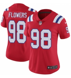 Women's Nike New England Patriots #98 Trey Flowers Red Alternate Vapor Untouchable Limited Player NFL Jersey