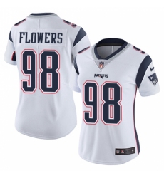 Women's Nike New England Patriots #98 Trey Flowers White Vapor Untouchable Limited Player NFL Jersey
