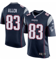 Men's Nike New England Patriots #83 Dwayne Allen Game Navy Blue Team Color NFL Jersey