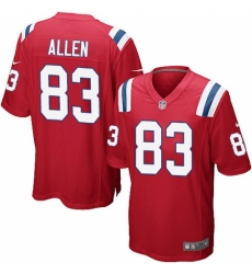 Men's Nike New England Patriots #83 Dwayne Allen Game Red Alternate NFL Jersey