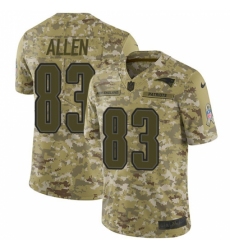 Men's Nike New England Patriots #83 Dwayne Allen Limited Camo 2018 Salute to Service NFL Jersey