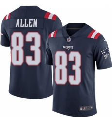 Men's Nike New England Patriots #83 Dwayne Allen Limited Navy Blue Rush Vapor Untouchable NFL Jersey