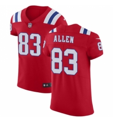 Men's Nike New England Patriots #83 Dwayne Allen Red Alternate Vapor Untouchable Elite Player NFL Jersey
