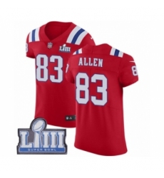 Men's Nike New England Patriots #83 Dwayne Allen Red Alternate Vapor Untouchable Elite Player Super Bowl LIII Bound NFL Jersey