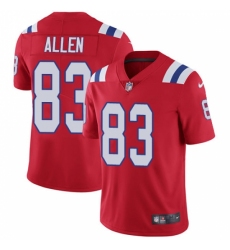 Men's Nike New England Patriots #83 Dwayne Allen Red Alternate Vapor Untouchable Limited Player NFL Jersey