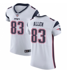 Men's Nike New England Patriots #83 Dwayne Allen White Vapor Untouchable Elite Player NFL Jersey
