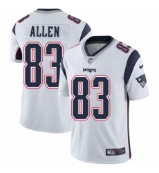 Men's Nike New England Patriots #83 Dwayne Allen White Vapor Untouchable Limited Player NFL Jersey