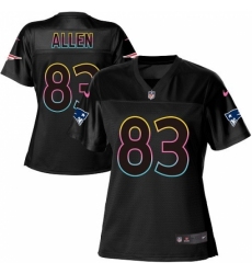 Women's Nike New England Patriots #83 Dwayne Allen Game Black Fashion NFL Jersey