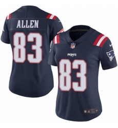 Women's Nike New England Patriots #83 Dwayne Allen Limited Navy Blue Rush Vapor Untouchable NFL Jersey