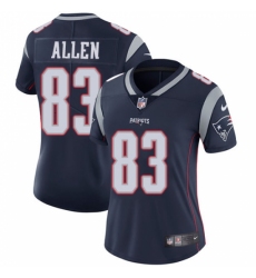 Women's Nike New England Patriots #83 Dwayne Allen Navy Blue Team Color Vapor Untouchable Limited Player NFL Jersey