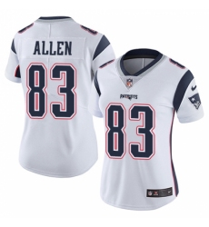 Women's Nike New England Patriots #83 Dwayne Allen White Vapor Untouchable Limited Player NFL Jersey