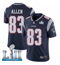 Youth Nike New England Patriots #83 Dwayne Allen Navy Blue Team Color Vapor Untouchable Limited Player Super Bowl LII NFL Jersey