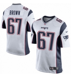 Men's Nike New England Patriots #67 Trent Brown Game White NFL Jersey