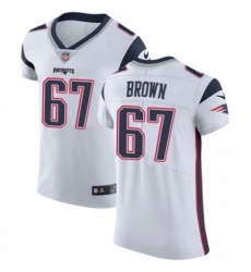 Men's Nike New England Patriots #67 Trent Brown White Vapor Untouchable Elite Player NFL Jersey