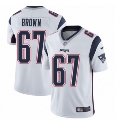 Men's Nike New England Patriots #67 Trent Brown White Vapor Untouchable Limited Player NFL Jersey