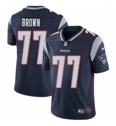 Men's Nike New England Patriots #77 Trent Brown Navy Blue Team Color Vapor Untouchable Limited Player NFL Jersey