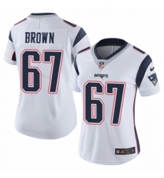 Women's Nike New England Patriots #67 Trent Brown White Vapor Untouchable Limited Player NFL Jersey