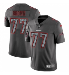 Youth Nike New England Patriots #77 Trent Brown Gray Static Untouchable Limited NFL Jersey