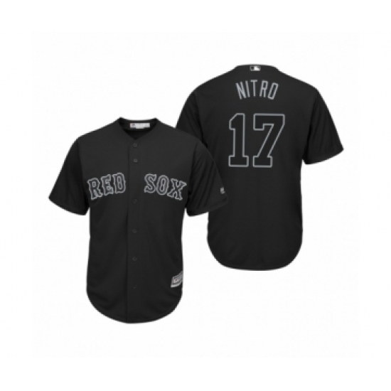 Men's Boston Red Sox #17 Nathan Eovaldi Nitro Black 2019 Players Weekend Replica Jersey Men's Boston Red Sox #17 Nathan Eovaldi Nitro Black 2019 Players Weekend Replica Jersey