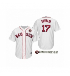 Women's Boston Red Sox  2019 Armed Forces Day Nathan Eovaldi #17 Nathan Eovaldi  White Jersey