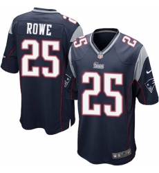 Men's Nike New England Patriots #25 Eric Rowe Game Navy Blue Team Color NFL Jersey