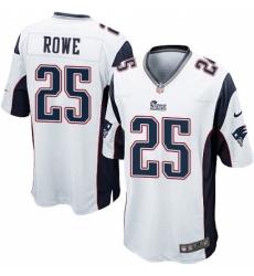 Men's Nike New England Patriots #25 Eric Rowe Game White NFL Jersey