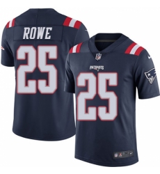 Men's Nike New England Patriots #25 Eric Rowe Limited Navy Blue Rush Vapor Untouchable NFL Jersey