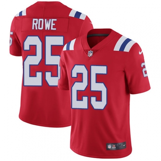 Men's Nike New England Patriots #25 Eric Rowe Red Alternate Vapor Untouchable Limited Player NFL Jersey Men's Nike New England Patriots #25 Eric Rowe Red Alternate Vapor Untouchable Limited Player NFL Jersey