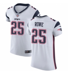 Men's Nike New England Patriots #25 Eric Rowe White Vapor Untouchable Elite Player NFL Jersey