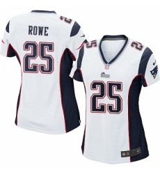 Women's Nike New England Patriots #25 Eric Rowe Game White NFL Jersey
