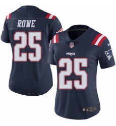 Women's Nike New England Patriots #25 Eric Rowe Limited Navy Blue Rush Vapor Untouchable NFL Jersey