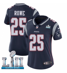 Women's Nike New England Patriots #25 Eric Rowe Navy Blue Team Color Vapor Untouchable Limited Player Super Bowl LII NFL Jersey