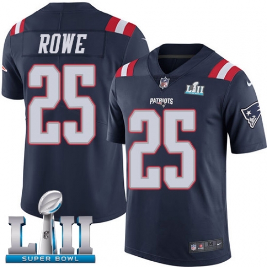Youth Nike New England Patriots #25 Eric Rowe Limited Navy Blue Rush Vapor Untouchable Super Bowl LII NFL Jersey Youth Nike New England Patriots #25 Eric Rowe Limited Navy Blue Rush Vapor Untouchable Super Bowl LII NFL Jersey