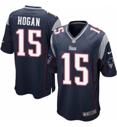 Men's Nike New England Patriots #15 Chris Hogan Game Navy Blue Team Color NFL Jersey