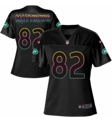 Women's Nike New York Jets #82 Rishard Matthews Game Black Fashion NFL Jersey