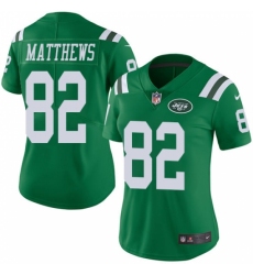 Women's Nike New York Jets #82 Rishard Matthews Limited Green Rush Vapor Untouchable NFL Jersey