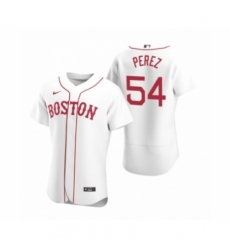 Men's Boston Red Sox #54 Martin Perez Nike White Authentic 2020 Alternate Jersey Men's Boston Red Sox #54 Martin Perez Nike White Authentic 2020 Alternate Jersey