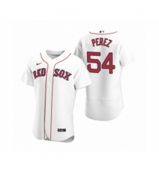 Men's Boston Red Sox #54 Martin Perez Nike White Authentic 2020 Home Jersey