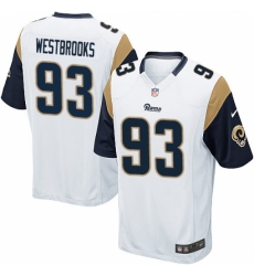 Men's Nike Los Angeles Rams #93 Ethan Westbrooks Game White NFL Jersey