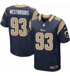 Men's Nike Los Angeles Rams #93 Ethan Westbrooks Navy Blue Team Color Vapor Untouchable Elite Player NFL Jersey