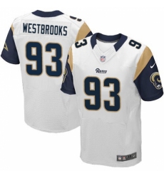Men's Nike Los Angeles Rams #93 Ethan Westbrooks White Vapor Untouchable Elite Player NFL Jersey